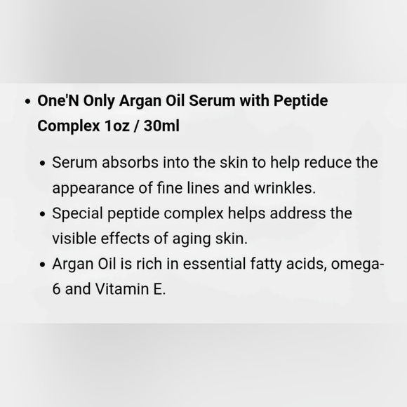 one n only Argan Oil Serum - With Peptide Complex - Picture 7 of 7